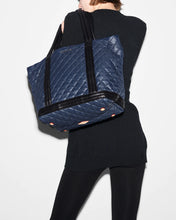 Load image into Gallery viewer, MZ Wallace Medium Empire Tote - Navy &amp; Black