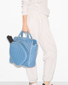 MZ Wallace Pickleball Tote - Cornflower Blue/Pebble