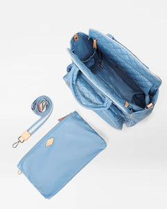 MZ Wallace Pickleball Tote - Cornflower Blue/Pebble