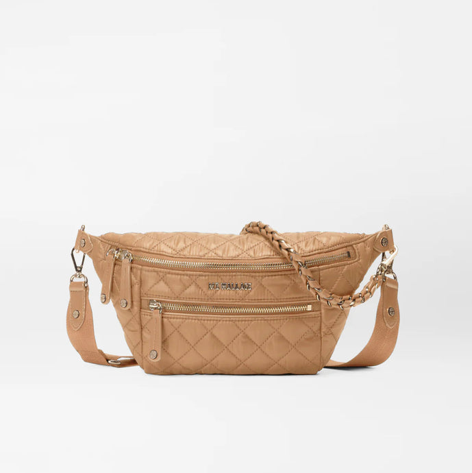 MZ Wallace Small Crosby Crossbody Sling - Caramel