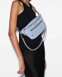 MZ Wallace Small Crosby Crossbody Sling - True Light Denim