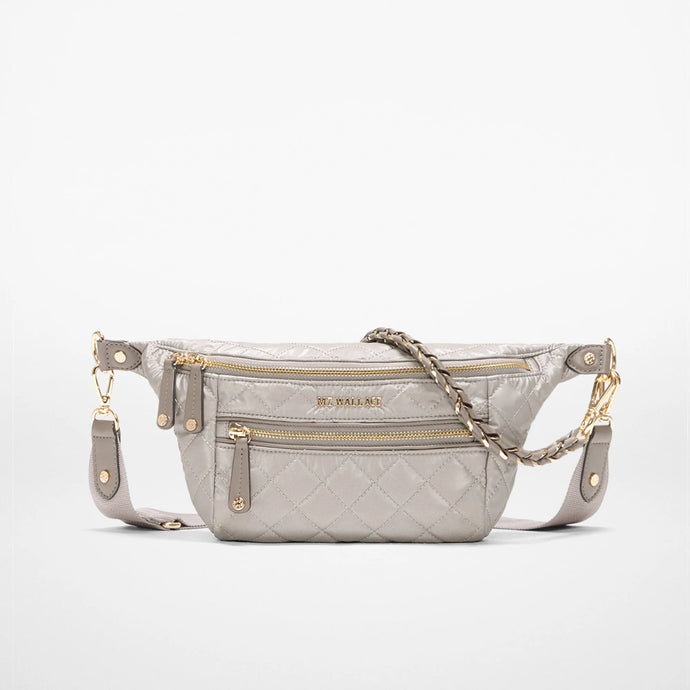 MZ Wallace Small Crosby Crossbody Sling - Sable Pearl Metallic