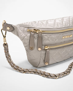 MZ Wallace Small Crosby Crossbody Sling - Sable Pearl Metallic