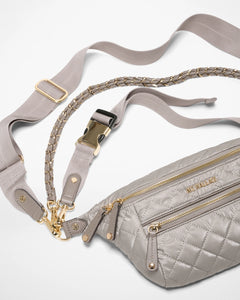 MZ Wallace Small Crosby Crossbody Sling - Sable Pearl Metallic