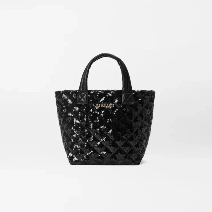 MZ Wallace Micro Metro Tote Deluxe - Black Sequin