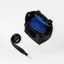 Load image into Gallery viewer, MZ Wallace Micro Metro Tote Deluxe - Black Sequin