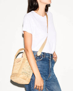 MZ Wallace Mini Raffia Tote - Raffia/Camel