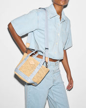 Load image into Gallery viewer, MZ Wallace Mini Raffia Tote - Raffia/Chambray