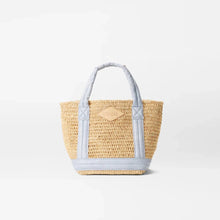 Load image into Gallery viewer, MZ Wallace Mini Raffia Tote - Raffia/Chambray