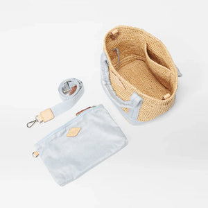 MZ Wallace Mini Raffia Tote - Raffia/Chambray