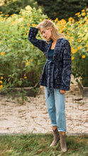 Load image into Gallery viewer, Marea Quilted Wrap Coat - Navy Bandana
