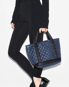 MZ Wallace Small Empire Tote - Navy & Black