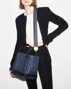 MZ Wallace Small Empire Tote - Navy & Black