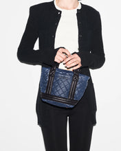 Load image into Gallery viewer, MZ Wallace Mini Empire Tote - Navy &amp; Black