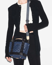 Load image into Gallery viewer, MZ Wallace Mini Empire Tote - Navy &amp; Black