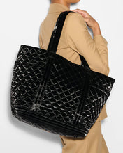 Load image into Gallery viewer, MZ Wallace Large Empire Tote - Black Liquid