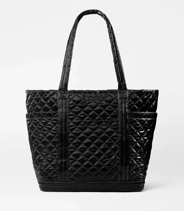 MZ Wallace Large Empire Tote - Black Liquid