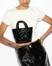 Load image into Gallery viewer, MZ Wallace Petite Metro Tote Deluxe - Black Lacquer