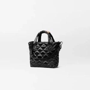 MZ Wallace Petite Metro Tote Deluxe - Black Liquid