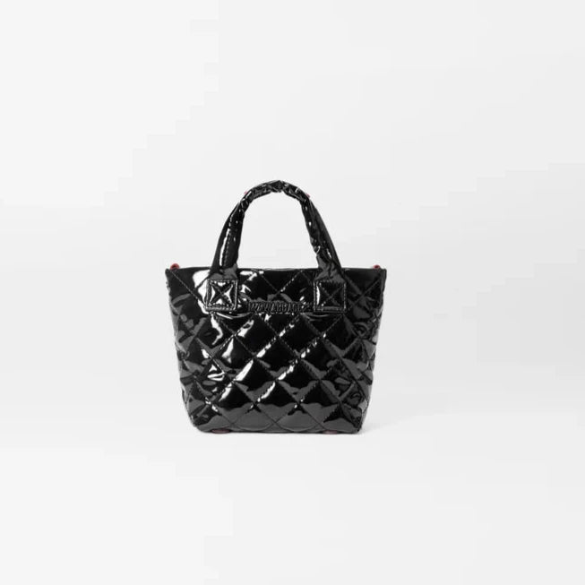MZ Wallace Petite Metro Tote Deluxe - Black Lacquer – Luck Lafayette