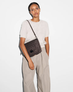 MZ Wallace Medium Crosby Lock Crossbody - Espresso