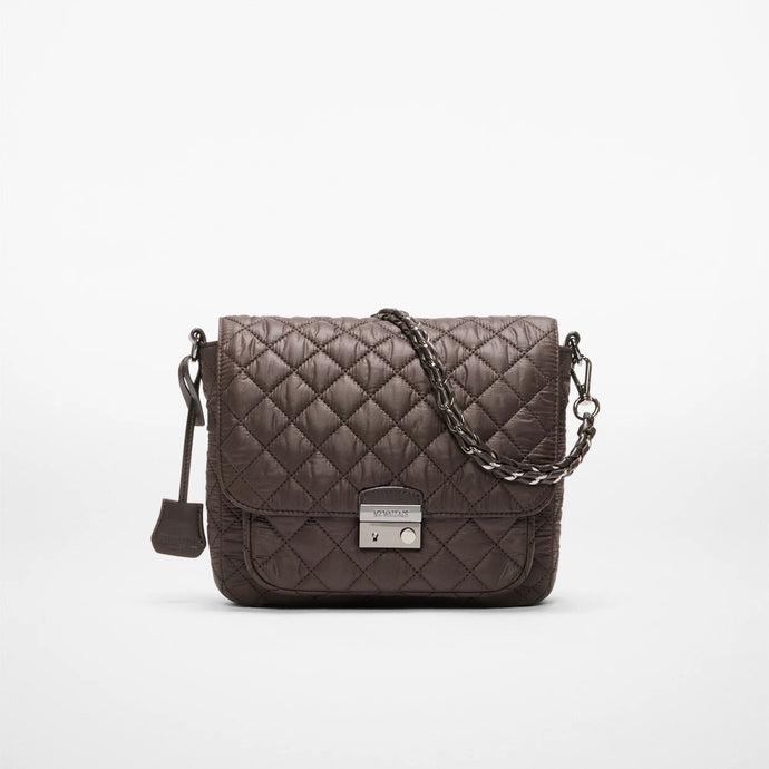 MZ Wallace Medium Crosby Lock Crossbody - Espresso