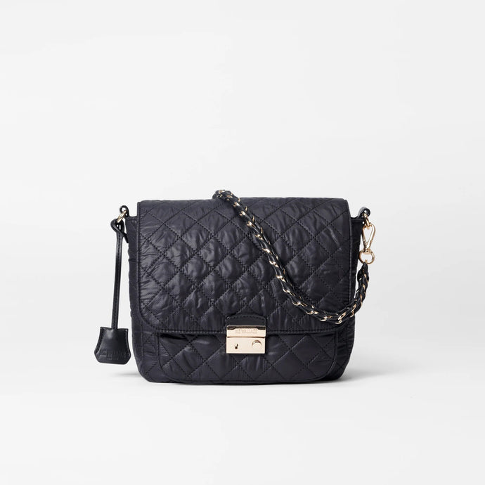 MZ Wallace Medium Crosby Lock Crossbody - Black