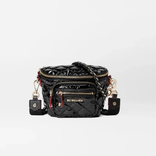 MZ Wallace Micro Crosby Sling - Black Lacquer