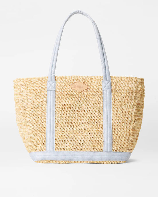 MZ Wallace Medium Raffia Tote - Raffia/Chambray