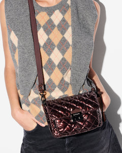 MZ Wallace Crosby Lock Small Crossbody - Bordeaux Lacquer