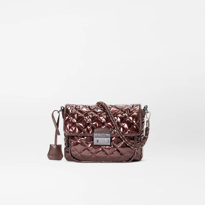 MZ Wallace Crosby Lock Small Crossbody - Bordeaux Lacquer