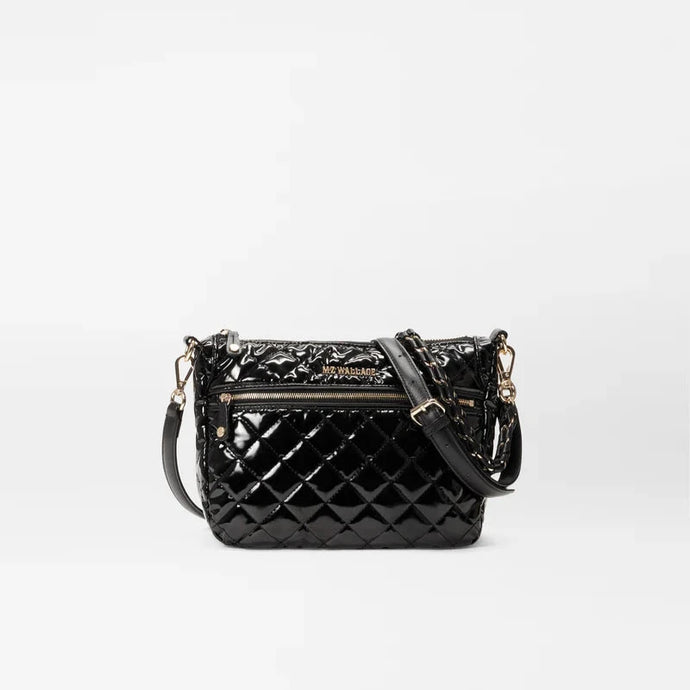 MZ Wallace Crosby Ella Crossbody - Black Lacquer