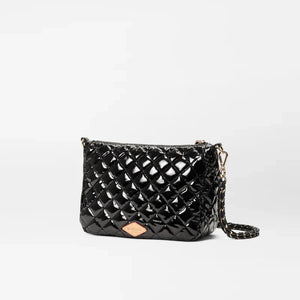 MZ Wallace Crosby Ella Crossbody - Black Lacquer