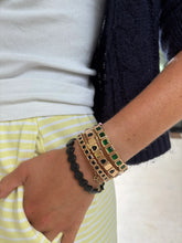 Load image into Gallery viewer, La Lumiere Mini Square Gem Bracelet - Black