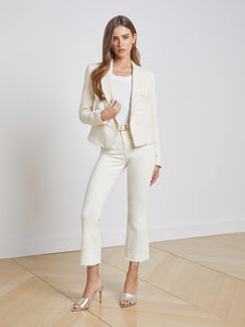 L'Agence Brooke Tweed Blazer - Ecru