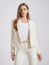 Load image into Gallery viewer, L&#39;Agence Brooke Tweed Blazer - Ecru