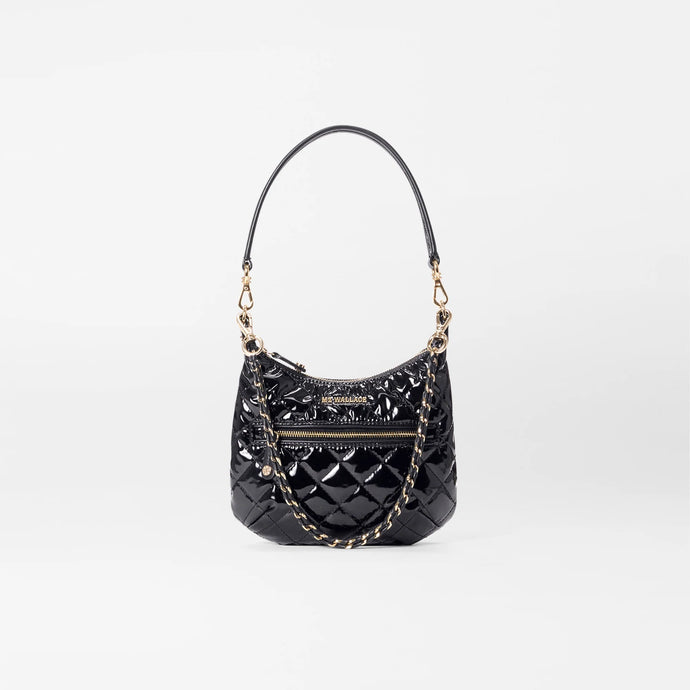 MZ Wallace Mini Crosby Sienna - Black Lacquer