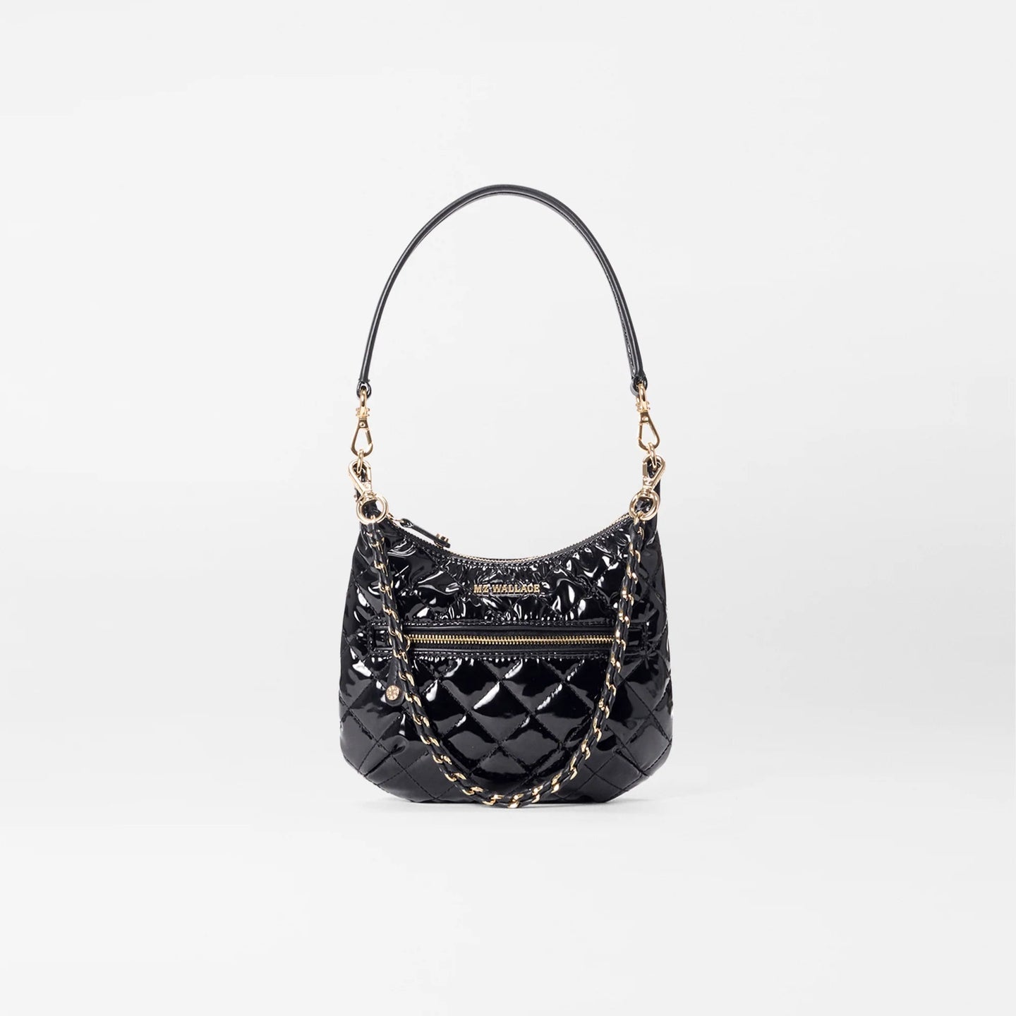 MZ Wallace Mini Crosby Sienna - Black Lacquer