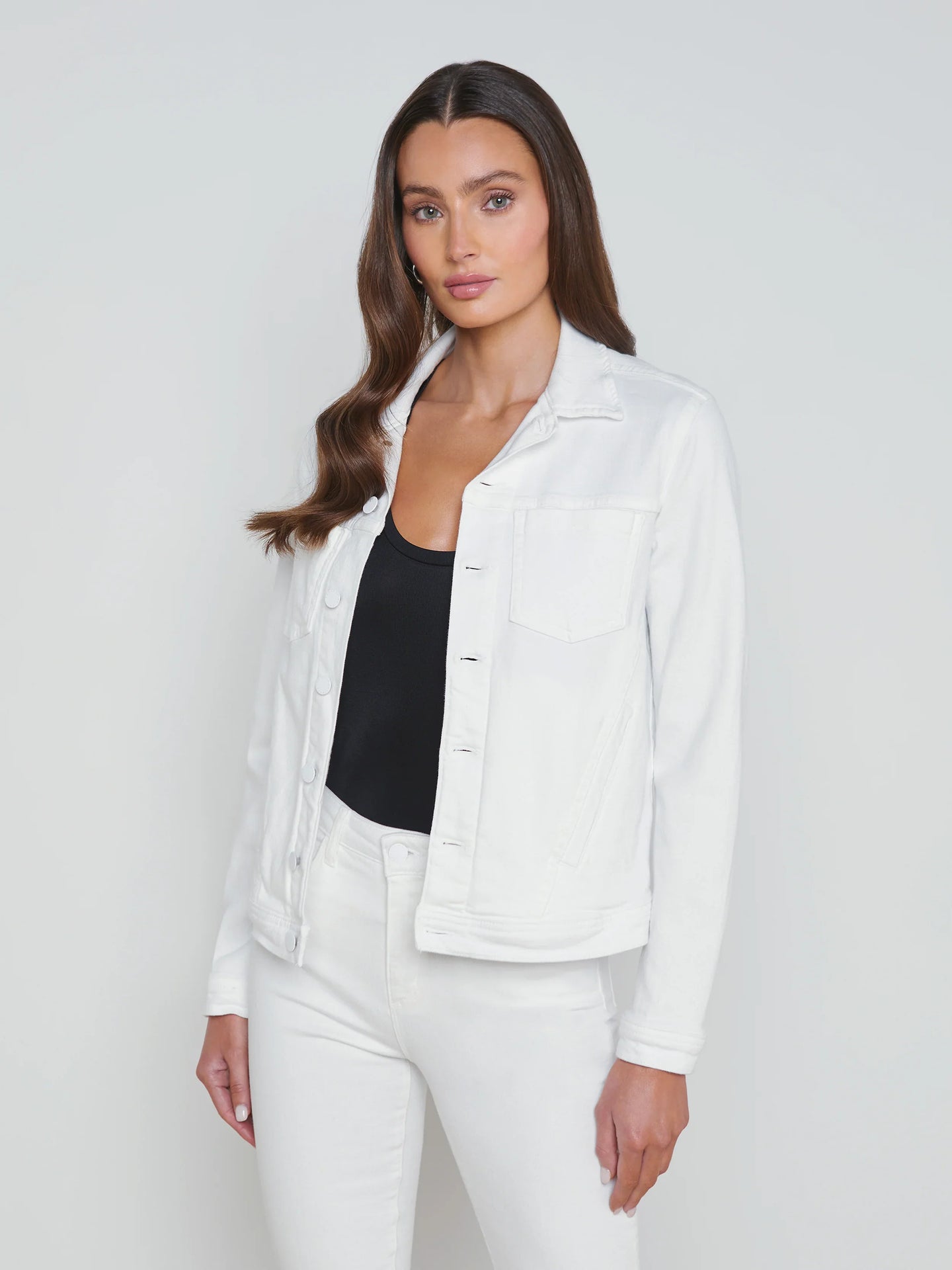 L'Agence Shuri Denim Jacket - Blanc