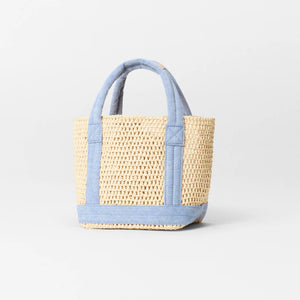 MZ Wallace Mini Crochet Tote - Crochet/True Light Denim
