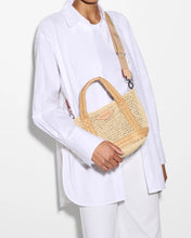 Load image into Gallery viewer, MZ Wallace Mini Crochet Tote - Raffia/Camel
