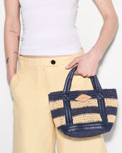 Load image into Gallery viewer, MZ Wallace Mini Crochet Tote - Dawn/Natural Stripe