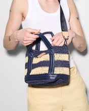 Load image into Gallery viewer, MZ Wallace Mini Crochet Tote - Dawn/Natural Stripe