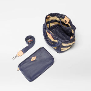 MZ Wallace Mini Crochet Tote - Dawn/Natural Stripe