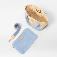 Load image into Gallery viewer, MZ Wallace Mini Crochet Tote - Crochet/True Light Denim