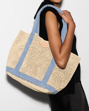 Load image into Gallery viewer, MZ Wallace Medium Crochet Tote - Crochet/True Light Denim