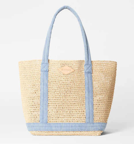 MZ Wallace Medium Crochet Tote - Crochet/True Light Denim