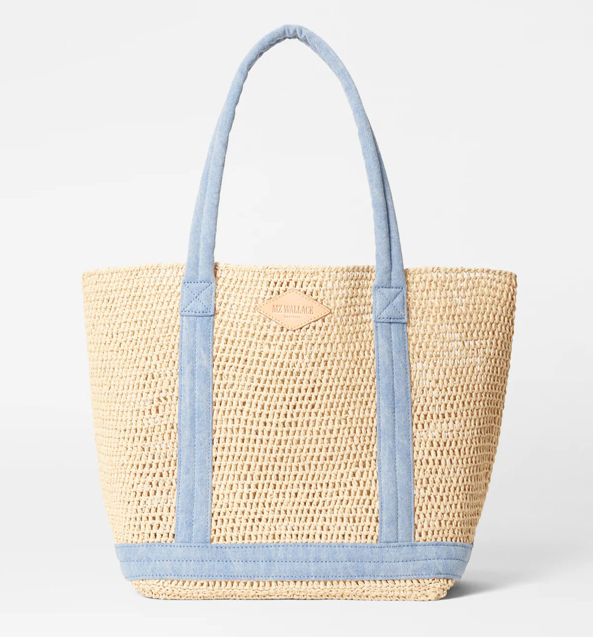 MZ Wallace Medium Crochet Tote - Crochet/True Light Denim