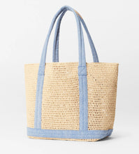 Load image into Gallery viewer, MZ Wallace Medium Crochet Tote - Crochet/True Light Denim