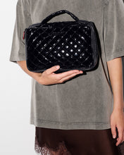 Load image into Gallery viewer, MZ Wallace Zip Round Cosmetic - Black Lacquer